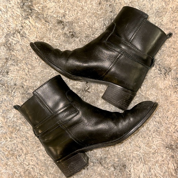 J.CREW LEATHER PARKER BOOTS ( USED )  | BLACK | 7.5M - Picture 2 of 11